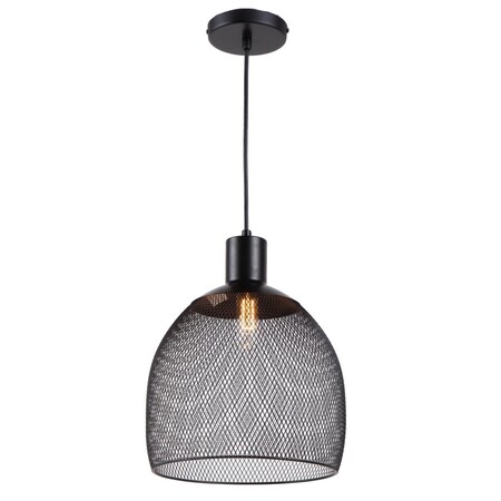 Chloe Lighting Chloe Lighting CH8D544BK11-DP1 Ironclad Industrial 1 Light Textured Black Mini Ceiling Pendant - 11.5 in. CH8D544BK11-DP1